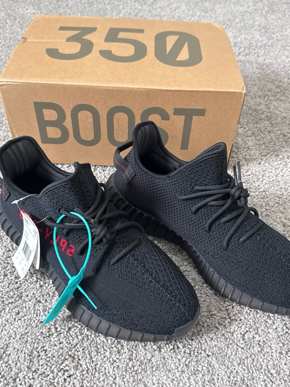 adidas Yeezy Boost 350 V2 Core Black Red - Men's Sneakers size 13 US